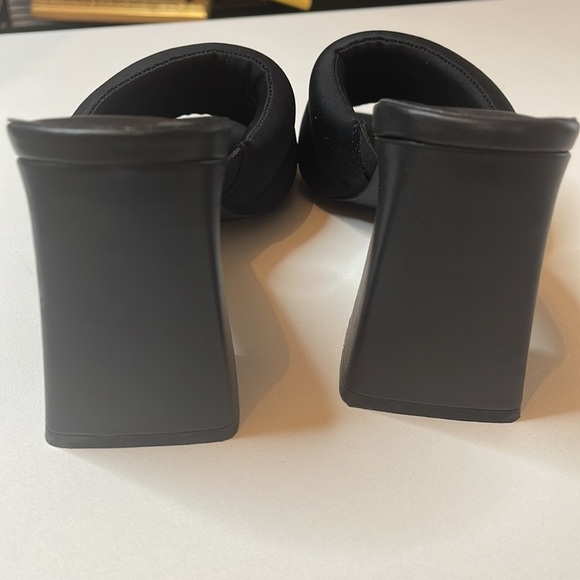 Open Edit Chunky Foam Heeled Open Toe Sandals Size 9.5 - Picture 7 of 11